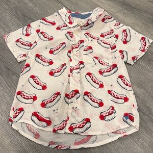 Pink Chicken/Blue Rooster Hot Dog Collection Shirt